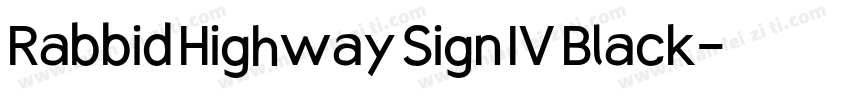 Rabbid Highway Sign IV Black字体转换